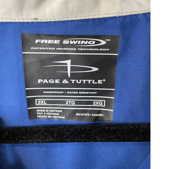 Page & Tuttle Free Swing Golf Jacket Colbalt Blue 2XL - Picture 2 of 8